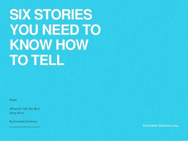 Whoever Tells The Best Story Wins Pdf